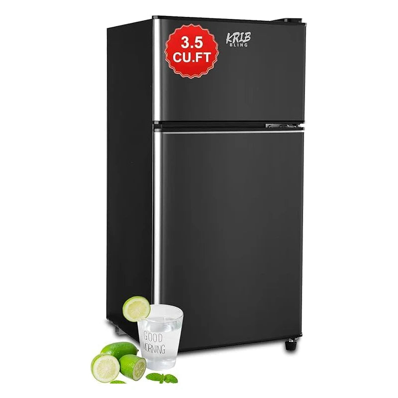 Krib Bling Mini Fridge With Freezer 2.9 Cu Ft Efficient