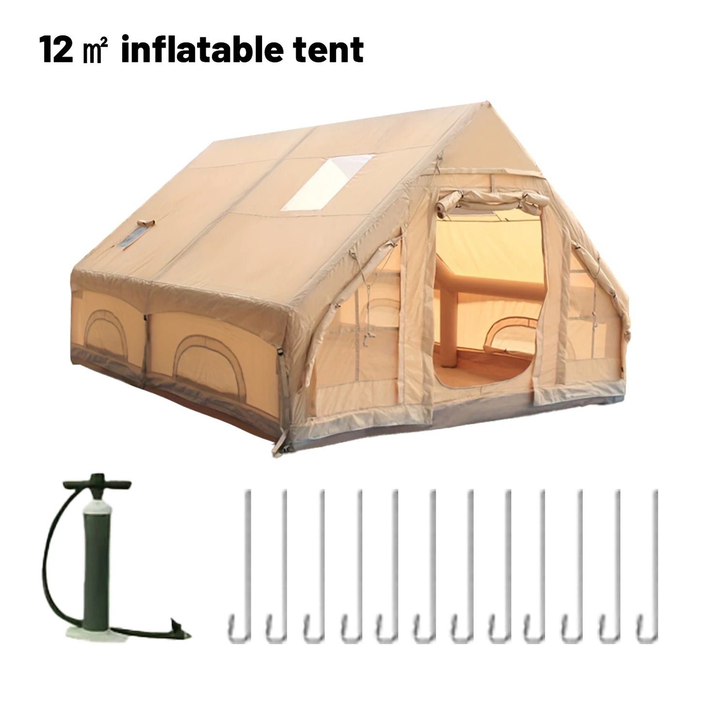Pakicetus Inflatable Camping Tent Quick Setup Air Frame