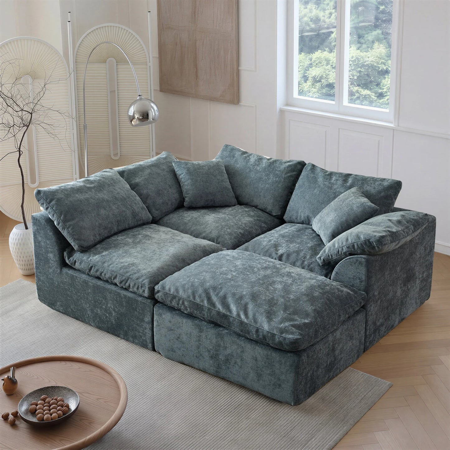 Yeflixvrau Modern L Shaped Sectional Sofa With Removable Cushions