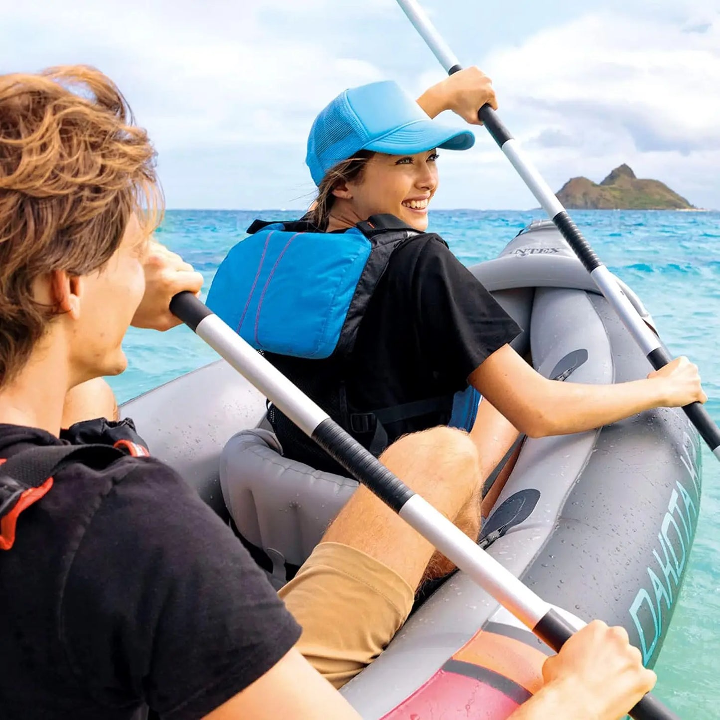 Dakota K2 2-Person Inflatable Kayak Set With Oars And Pump