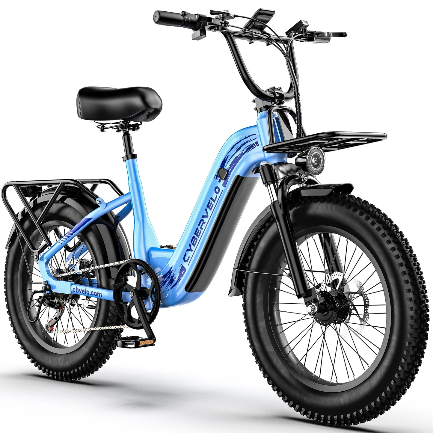 CYBERVELO EK8 Off-Road Electric Bike 1000W Peak 7-Speed 80-Mile Range