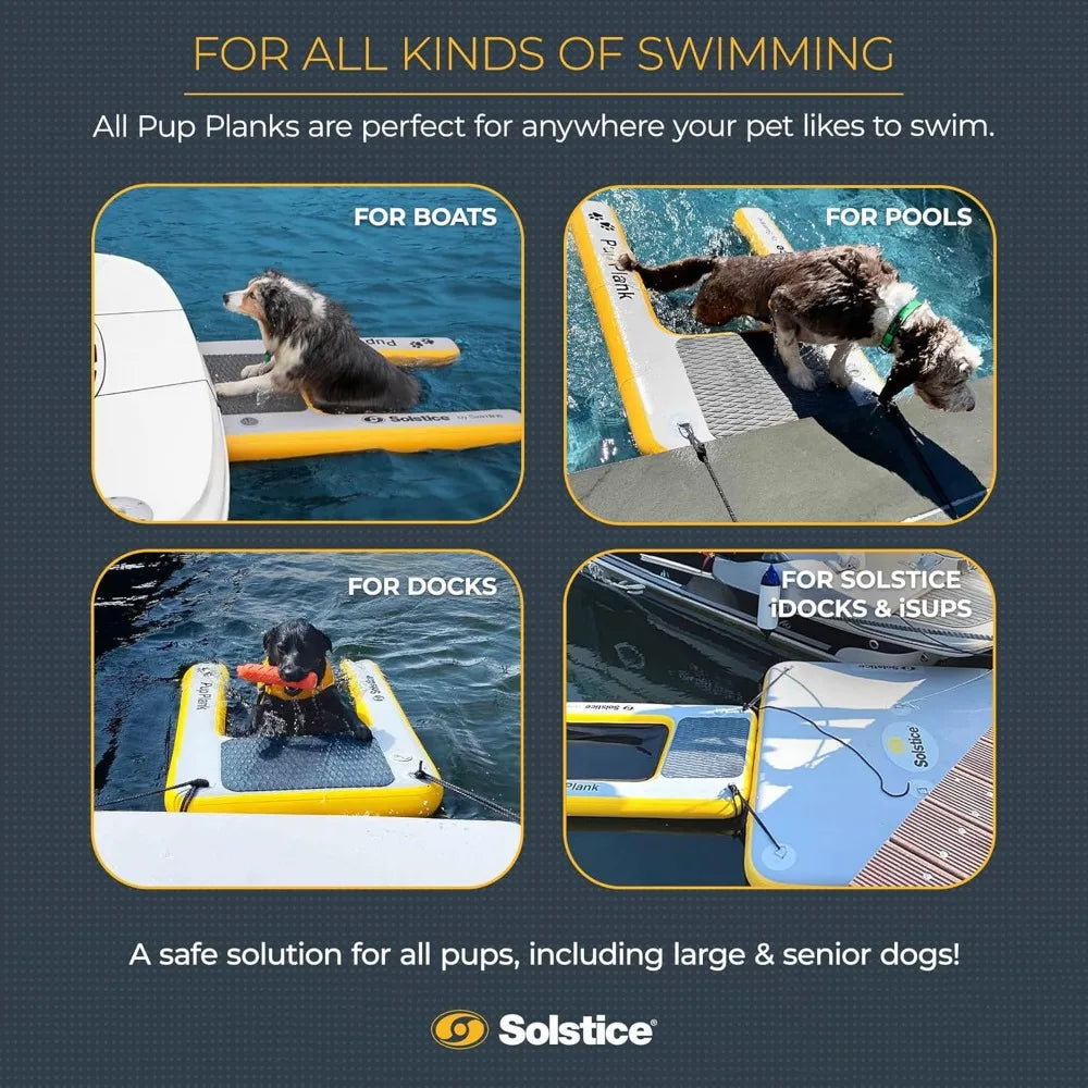 Solstice Inflatable Pup Plank Water Ramp for Boats and Docks