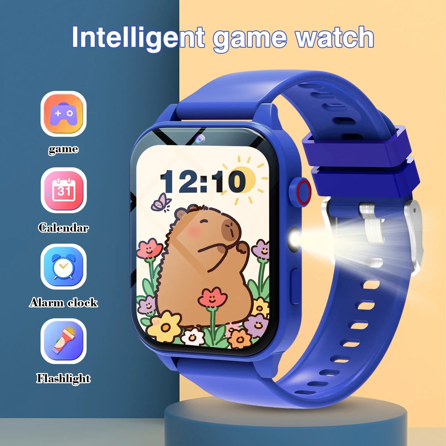 Odelettevcy Kids Smart Watch With 18 Games Camera Waterproof