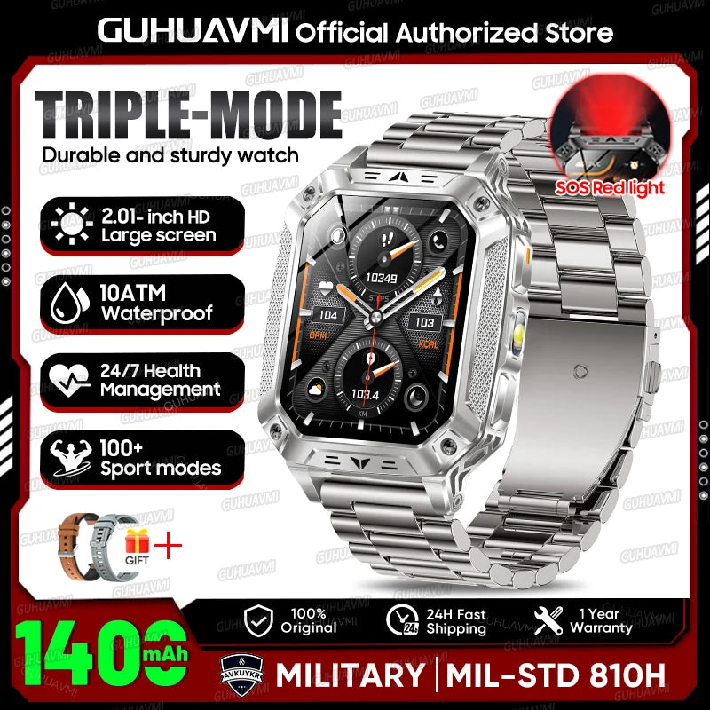 GPS Smart Watch AMOLED 1400mAh Waterproof Fitness Tracker Bluetooth Call