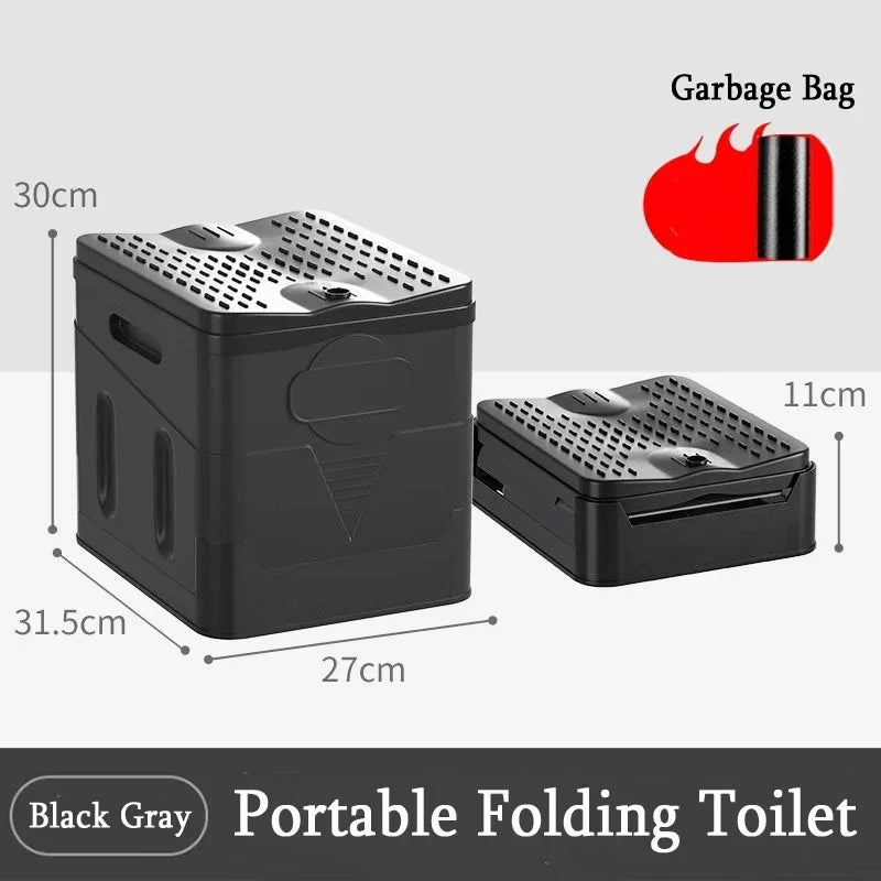 Outdoor Folding Portable Toilet For Camping And Travel Reusable