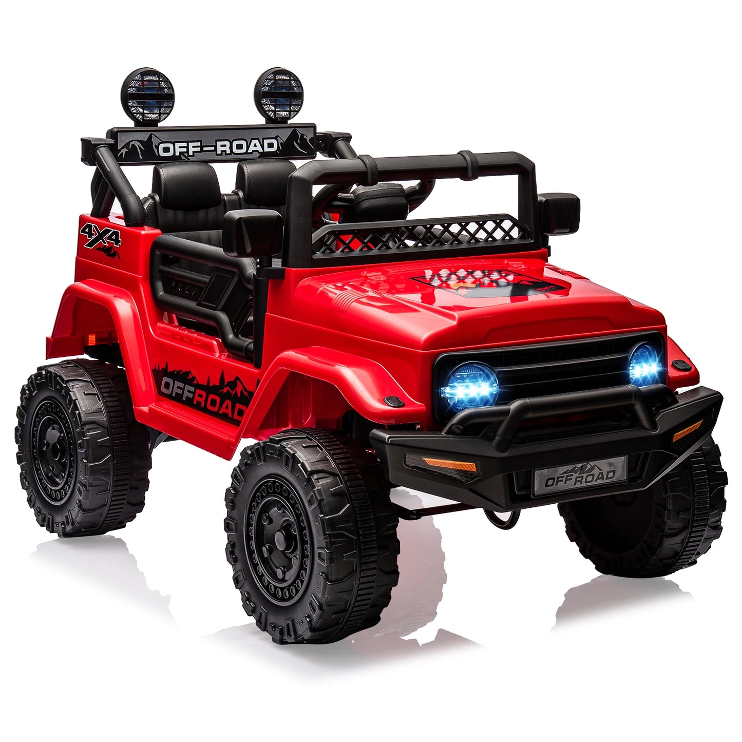 HiMISS 12V Kids Ride On Truck With Remote Control Bluetooth Lights