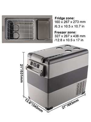VEVOR Car Refrigerator Portable Compressor Cooler DC 110 240V
