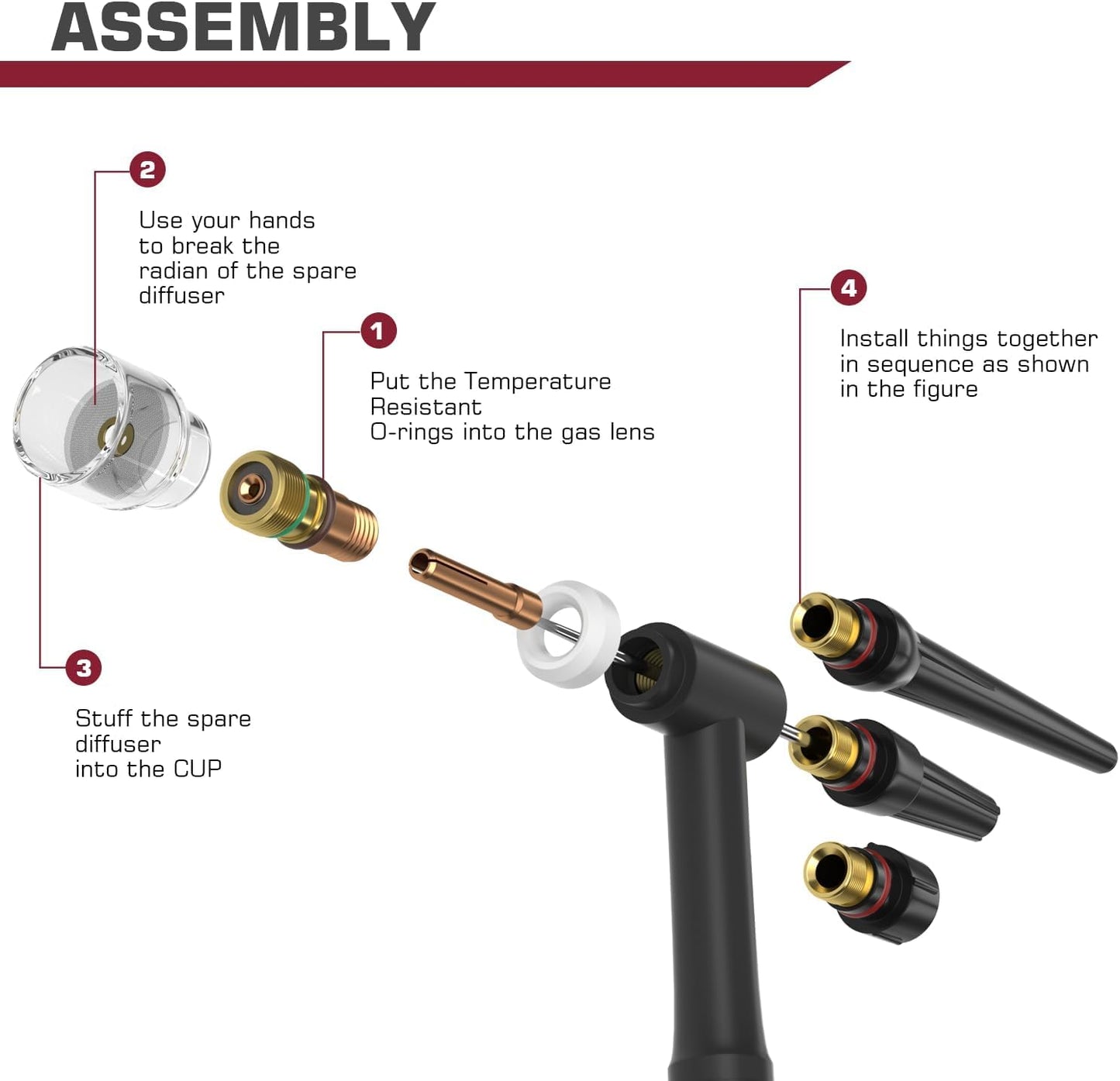 ARCCAPTAIN WP 17 18 26 TIG Welding Torch Accessories Kit