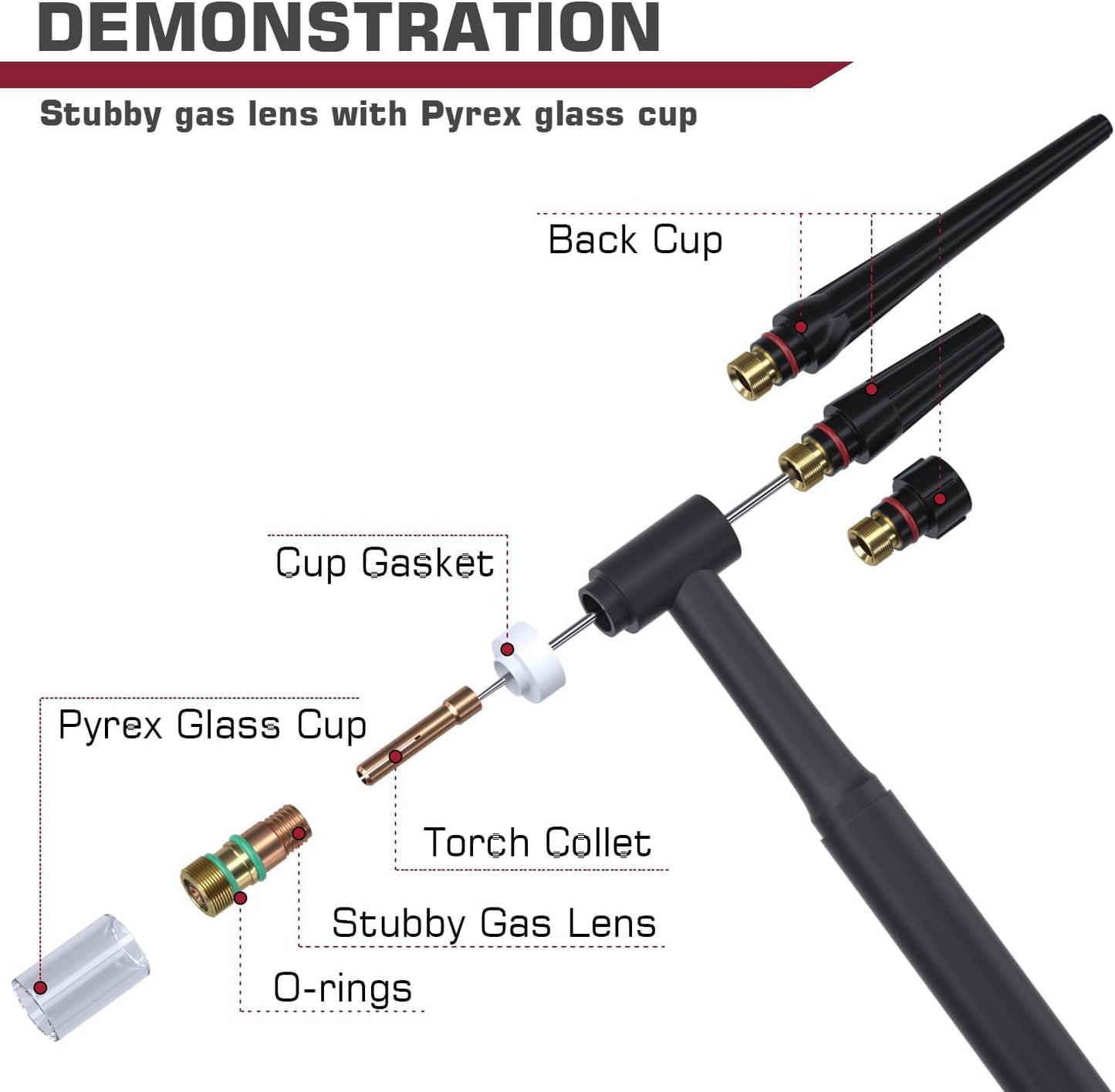 ARCCAPTAIN WP 17 18 26 TIG Welding Torch Accessories Kit