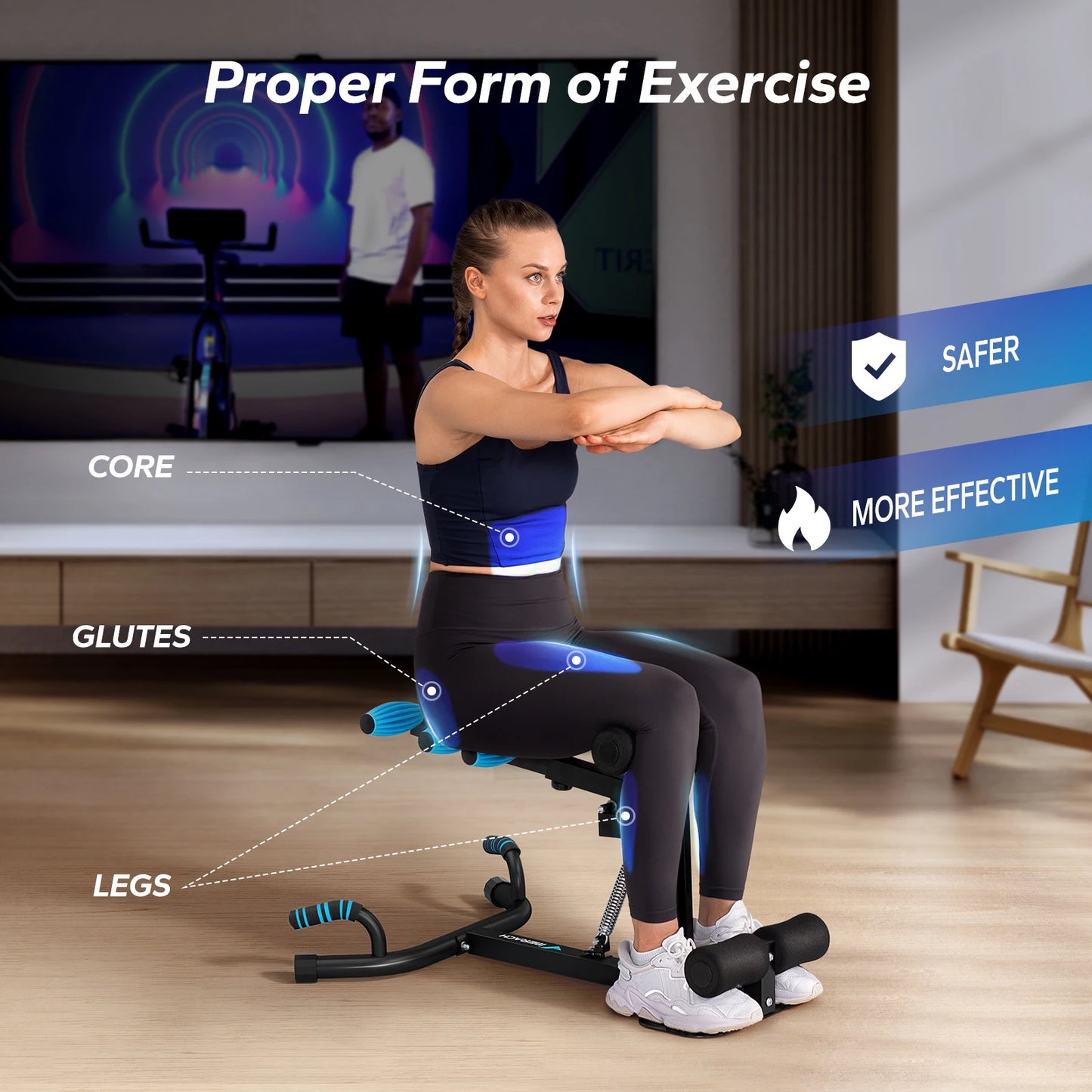 Merach Deep Squat Machine Multifunctional Glutes and Core Trainer
