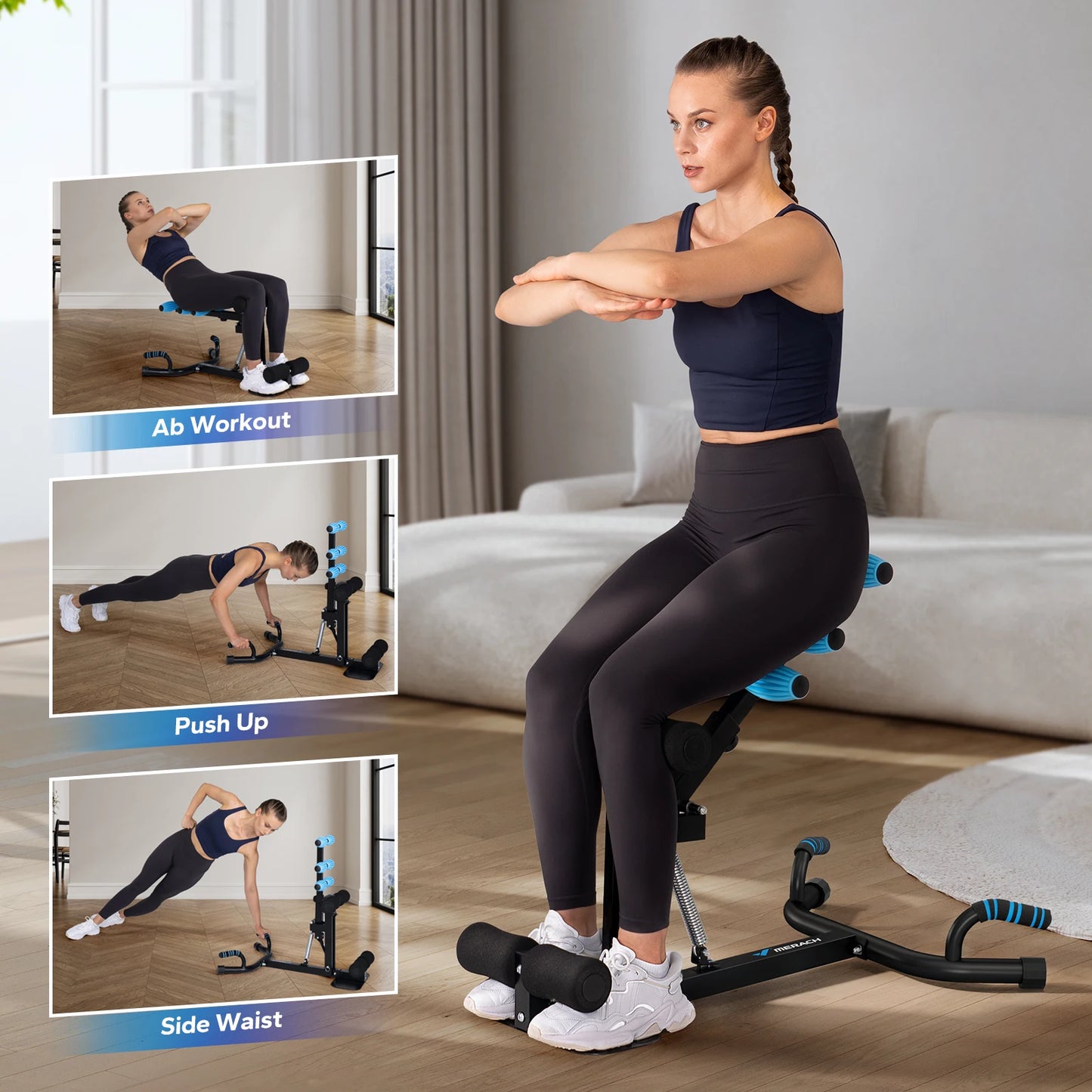 Merach Deep Squat Machine Multifunctional Glutes and Core Trainer