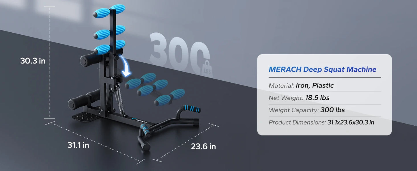 Merach Deep Squat Machine Multifunctional Glutes and Core Trainer