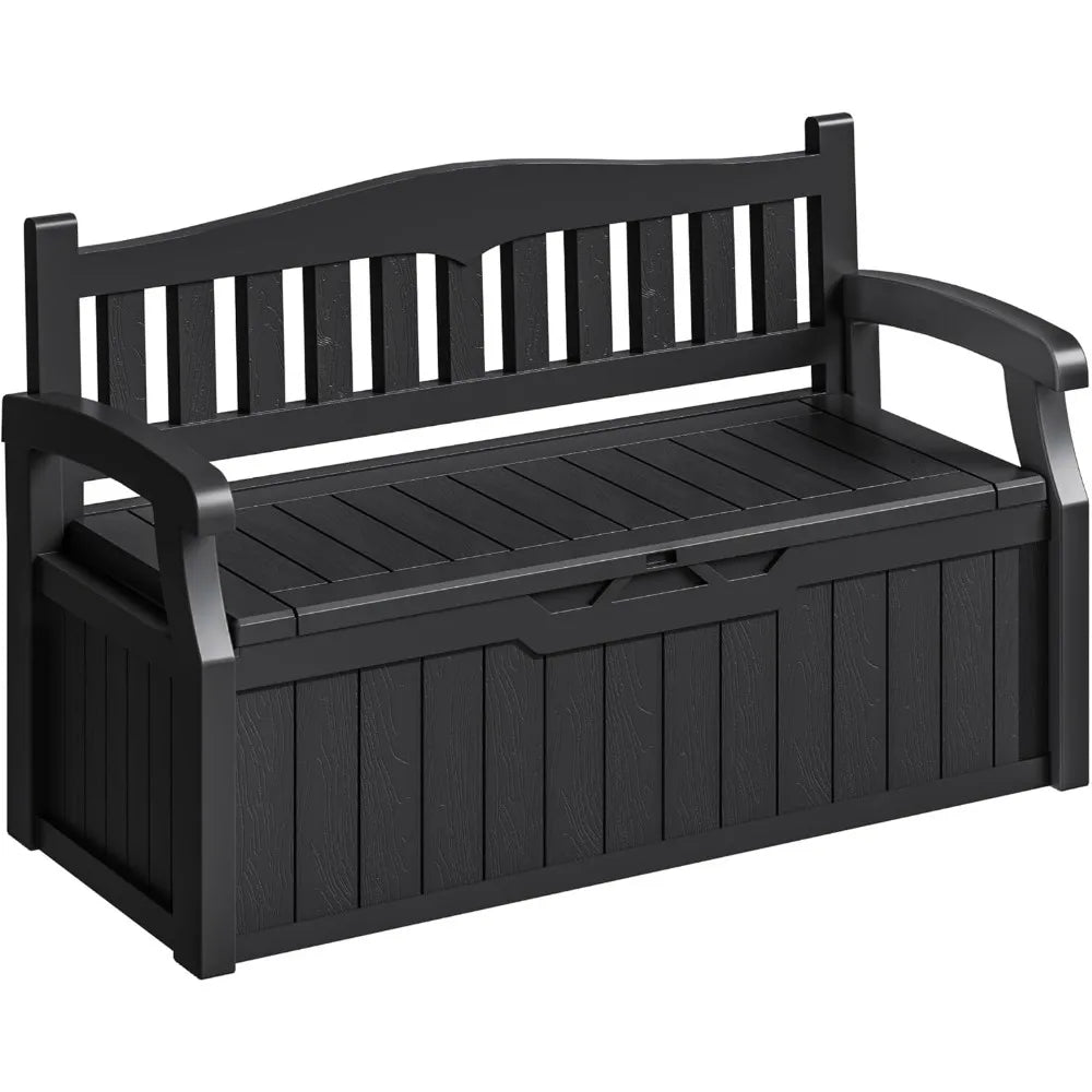 Outdoor Lockable Deck Box Storage Bench Waterproof And UV Resistant