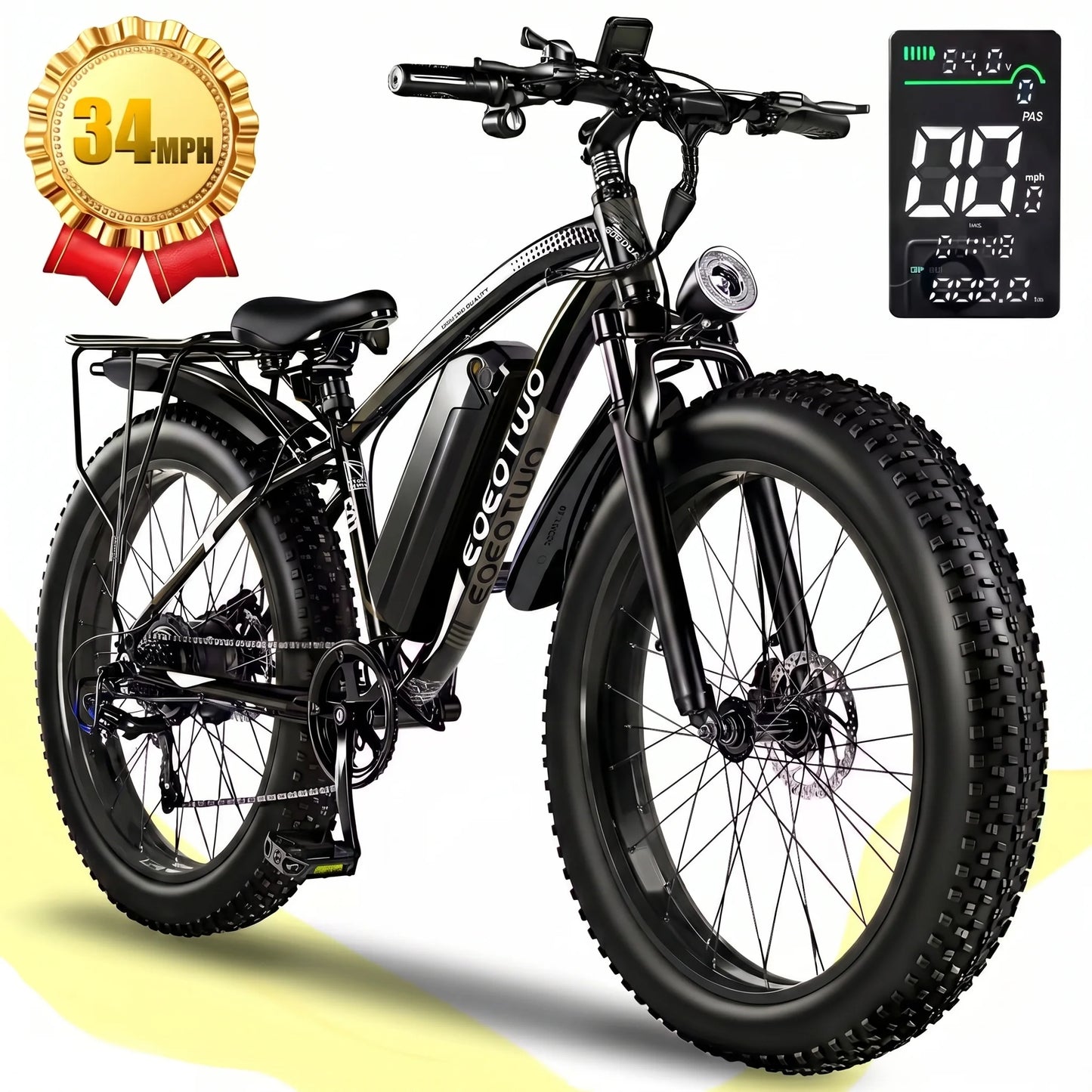 EOEOTWO 1500W Fat Tire Electric Bike For Adults All Terrain
