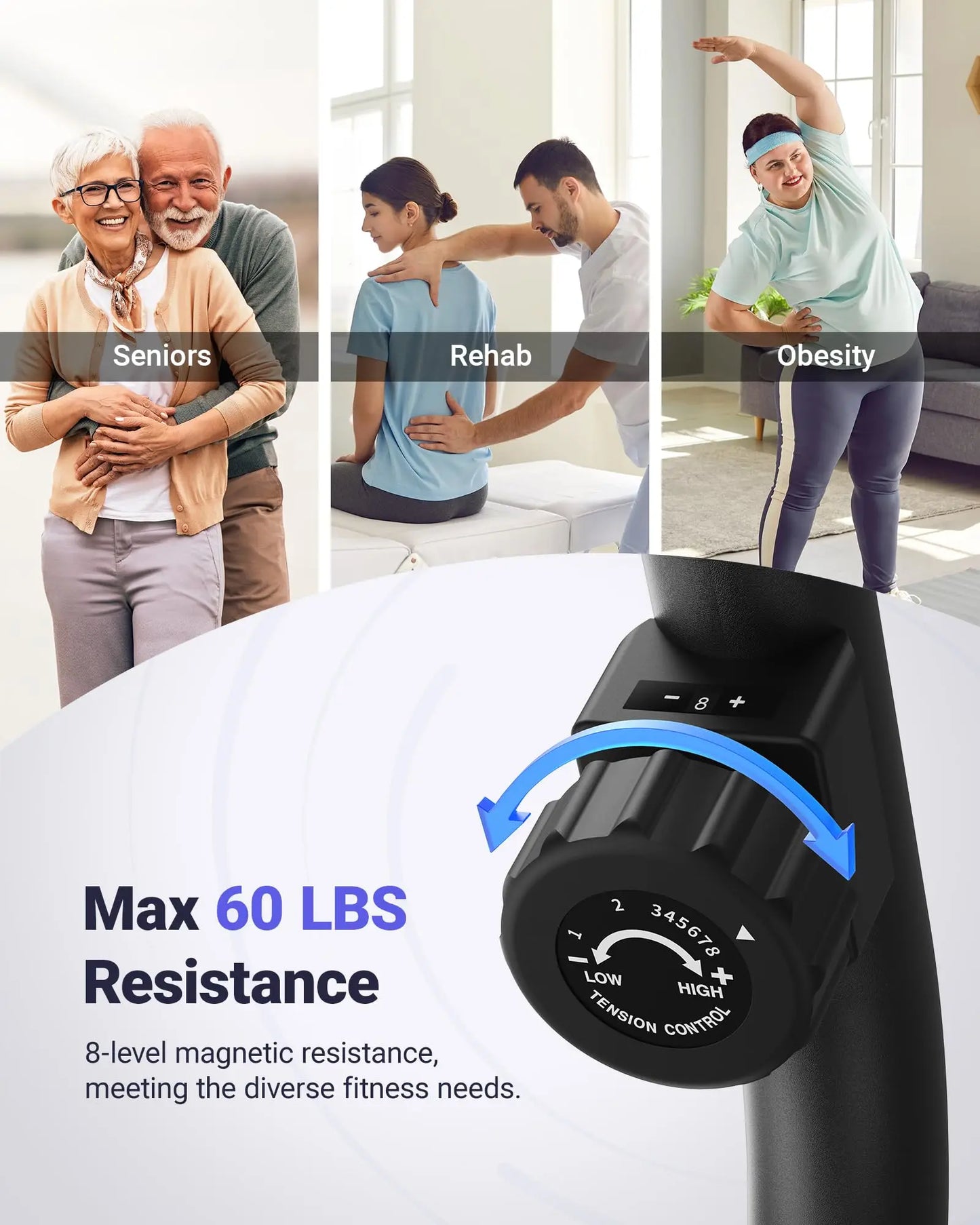 MERACH Recumbent Exercise Bike For Home With Bluetooth App Connectivity