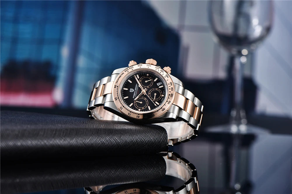 PAGANI DESIGN Men's Sports Quartz Watch With Sapphire Crystal
