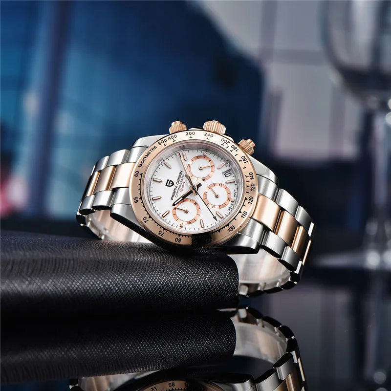 PAGANI DESIGN 1644 Men's Quartz Chronograph Luxury Stainless Steel Watch