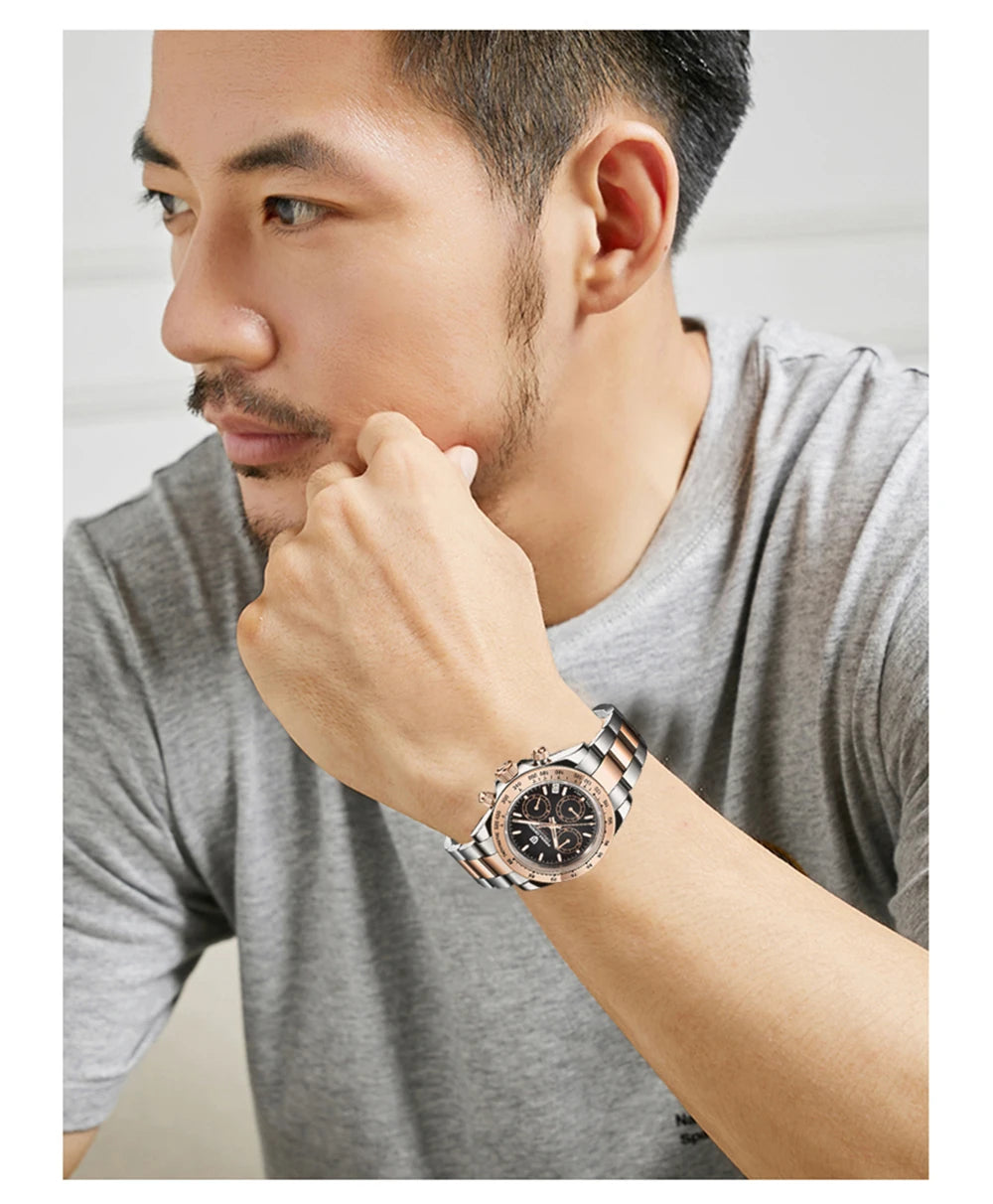 PAGANI DESIGN Men's Sports Quartz Watch With Sapphire Crystal