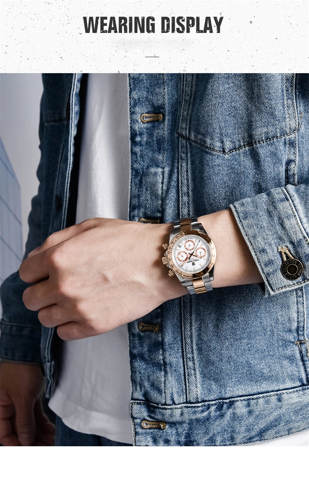PAGANI DESIGN Men's Sports Quartz Watch With Sapphire Crystal