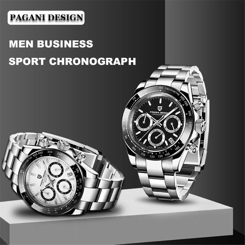 PAGANI DESIGN Men's Sports Quartz Watch With Sapphire Crystal