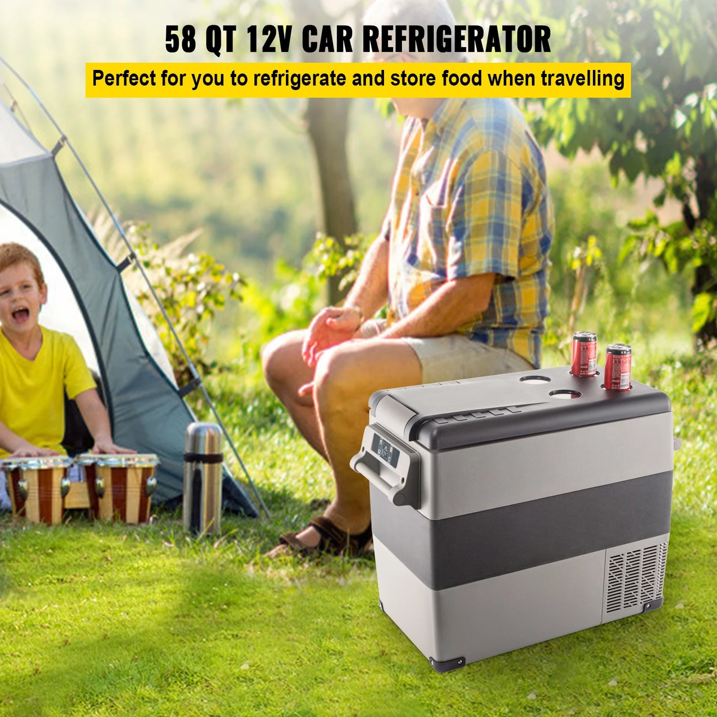 VEVOR Car Refrigerator Portable Compressor Cooler DC 110 240V