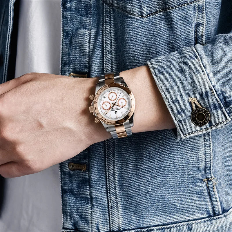 PAGANI DESIGN 1644 Men's Quartz Chronograph Luxury Stainless Steel Watch
