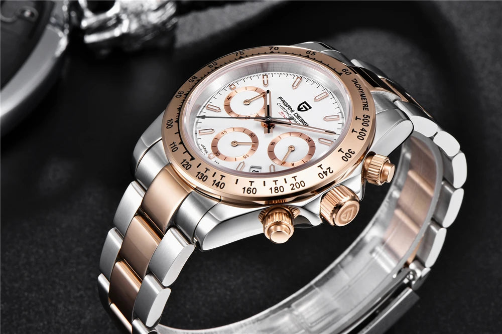 PAGANI DESIGN Men's Sports Quartz Watch With Sapphire Crystal