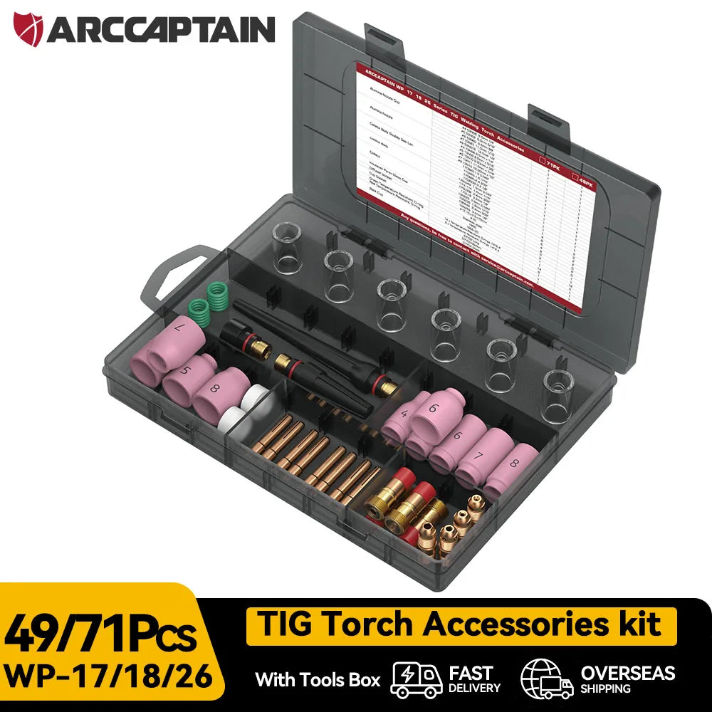 ARCCAPTAIN WP 17 18 26 TIG Welding Torch Accessories Kit