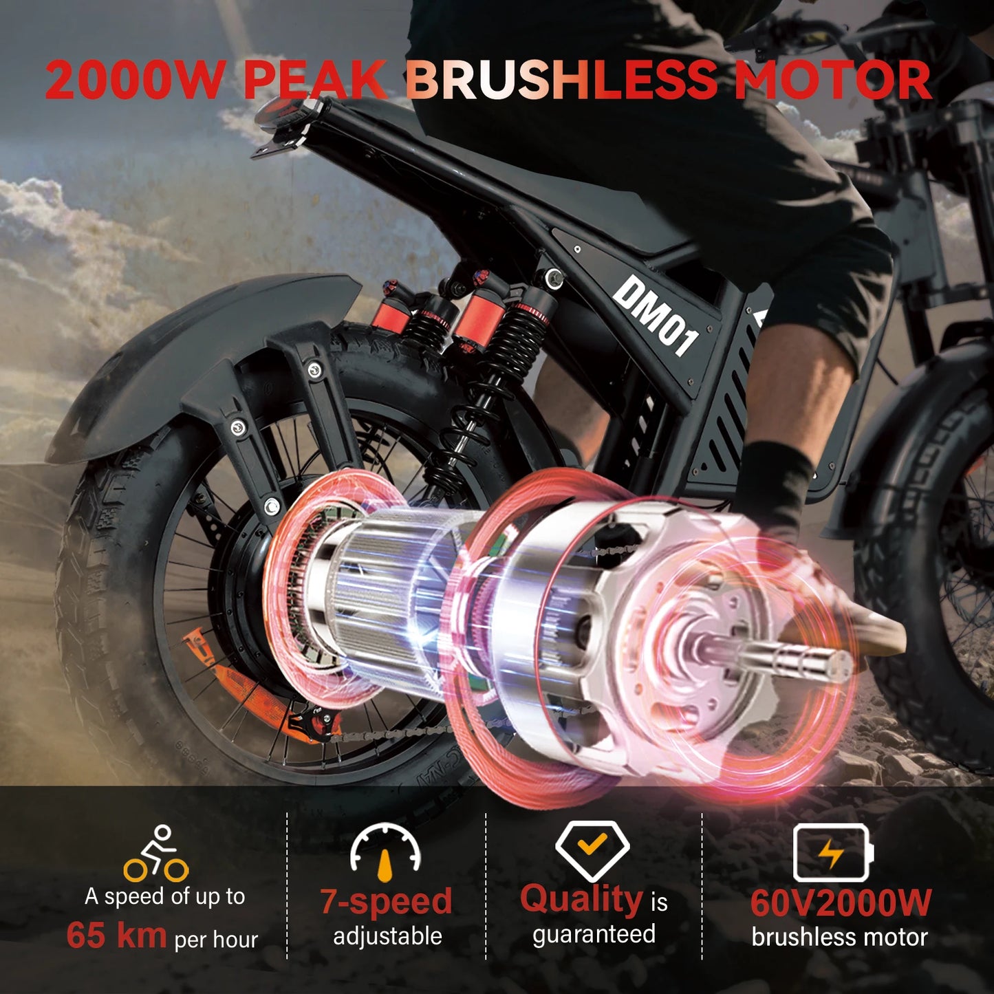 BAOLUJIE Electric Bike 1500W Peak Power E Bike for Adults