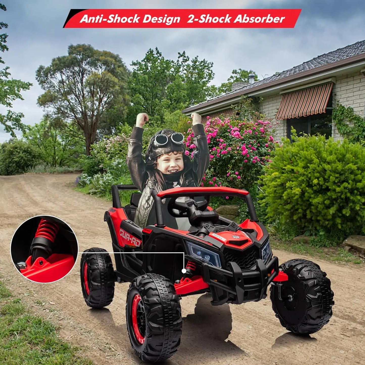 24V Kids Ride On UTV With Remote Control 2x200W Motors LED Lights