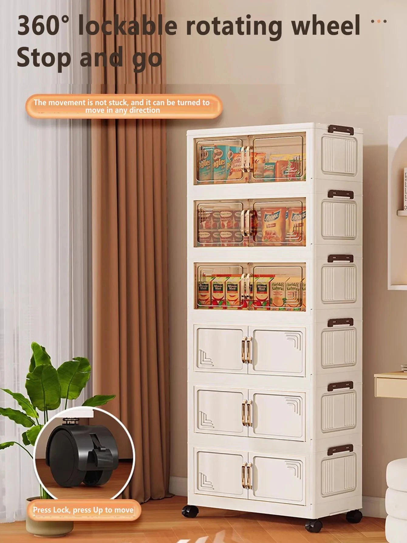 Multifunctional Folding Storage Cabinet Wardrobe Organizer For Home