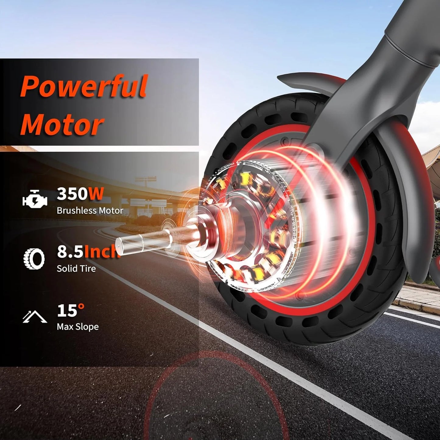 AOVOPRO ES80 Electric Scooter 350W 19MPH Foldable With App Control