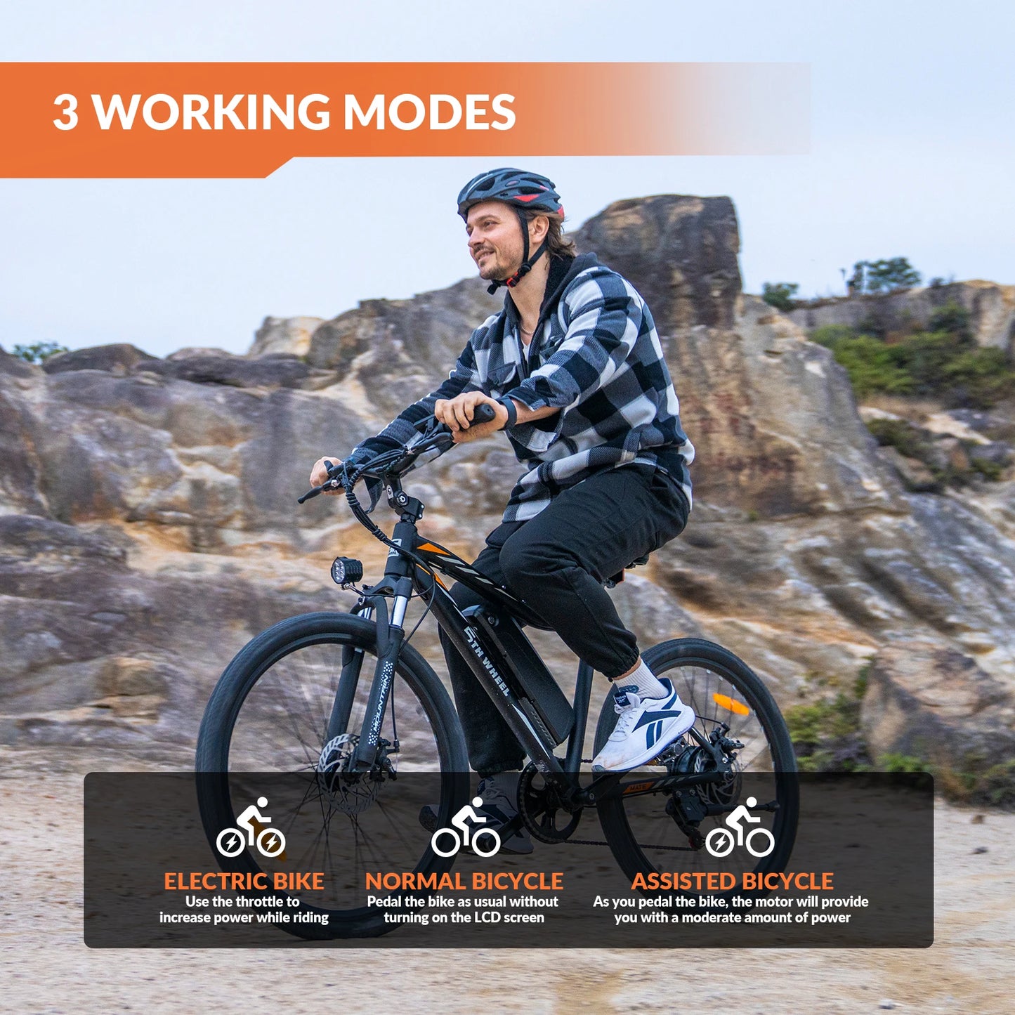 5TH WHEEL AB17 Bike With 700W Peak Motor And Suspension