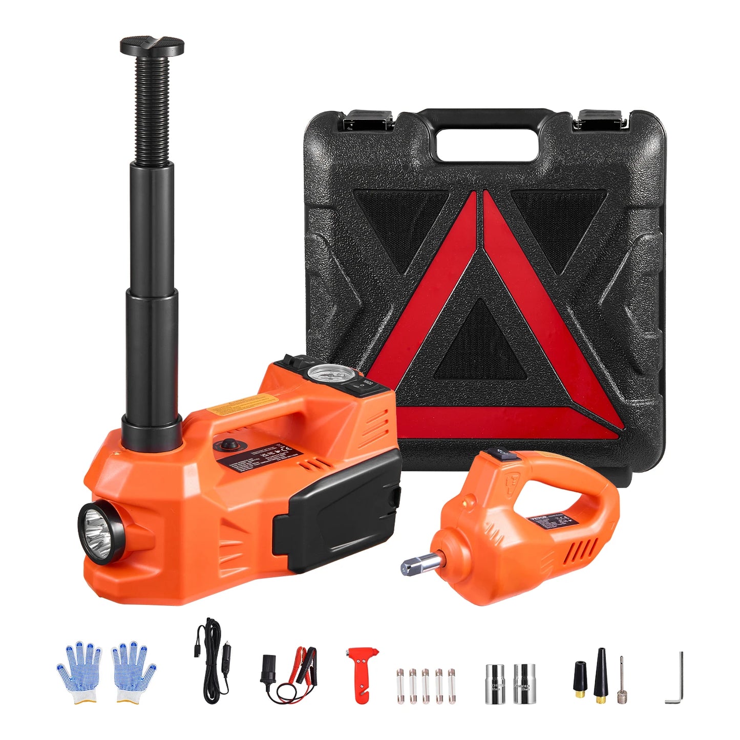 Succebuy 5T Electric Car Jack With Built In Inflator LED