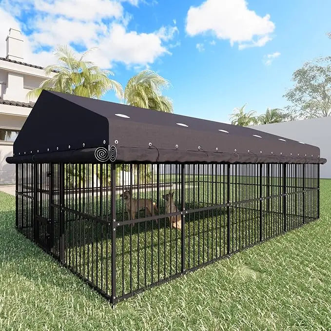 XIUWO Heavy Duty Outdoor Dog Kennel With Triple Locks