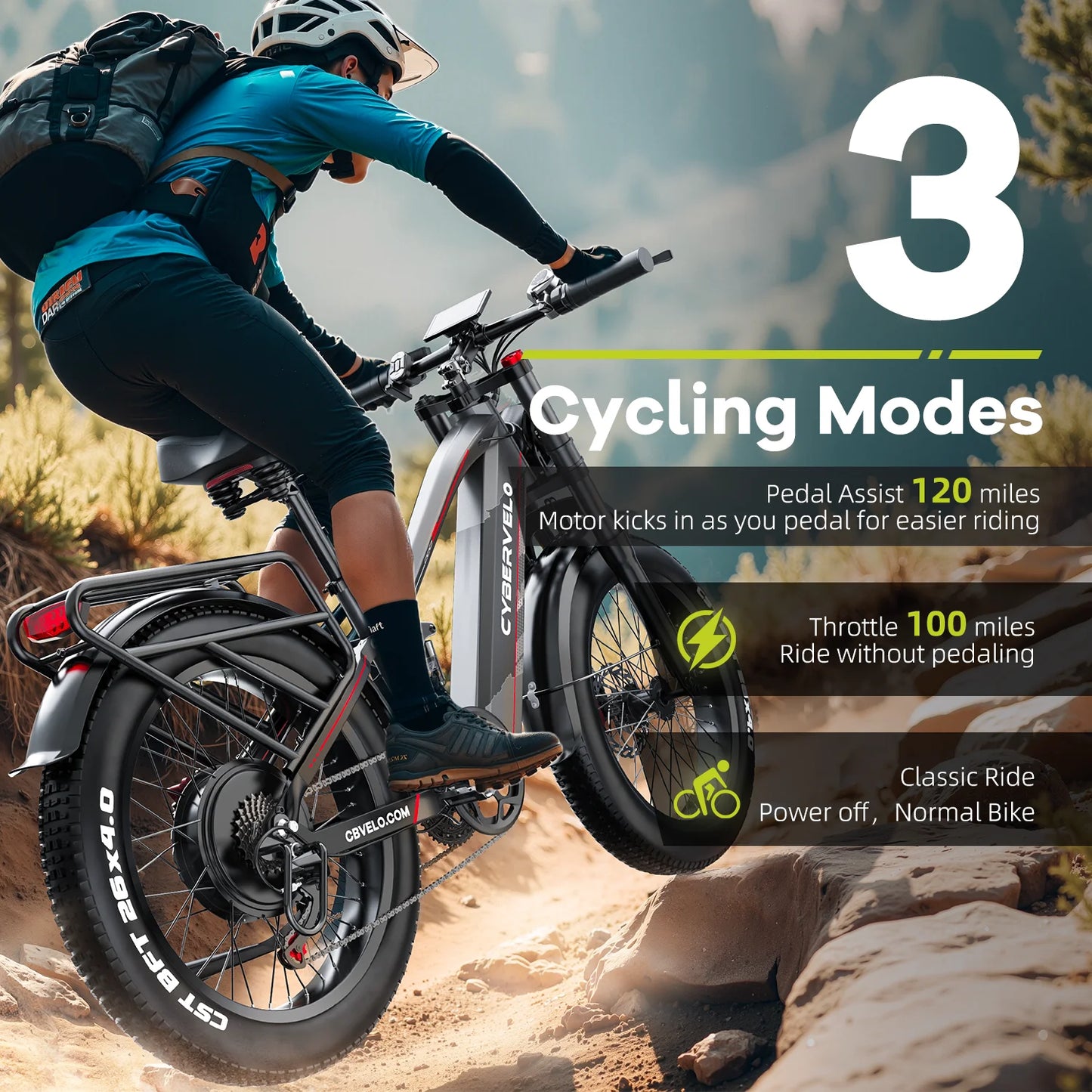 CYBERVELO EK9 5000W Off Road Electric Bike With 60V Battery