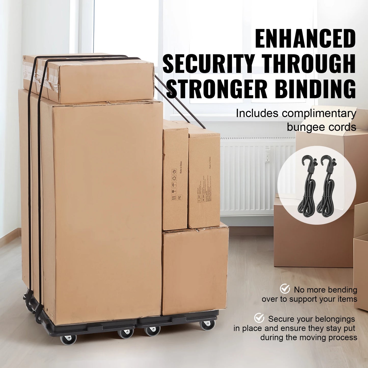 SucceBuy Furniture Mover Dolly With Interlocking Design 500 Lb Capacity
