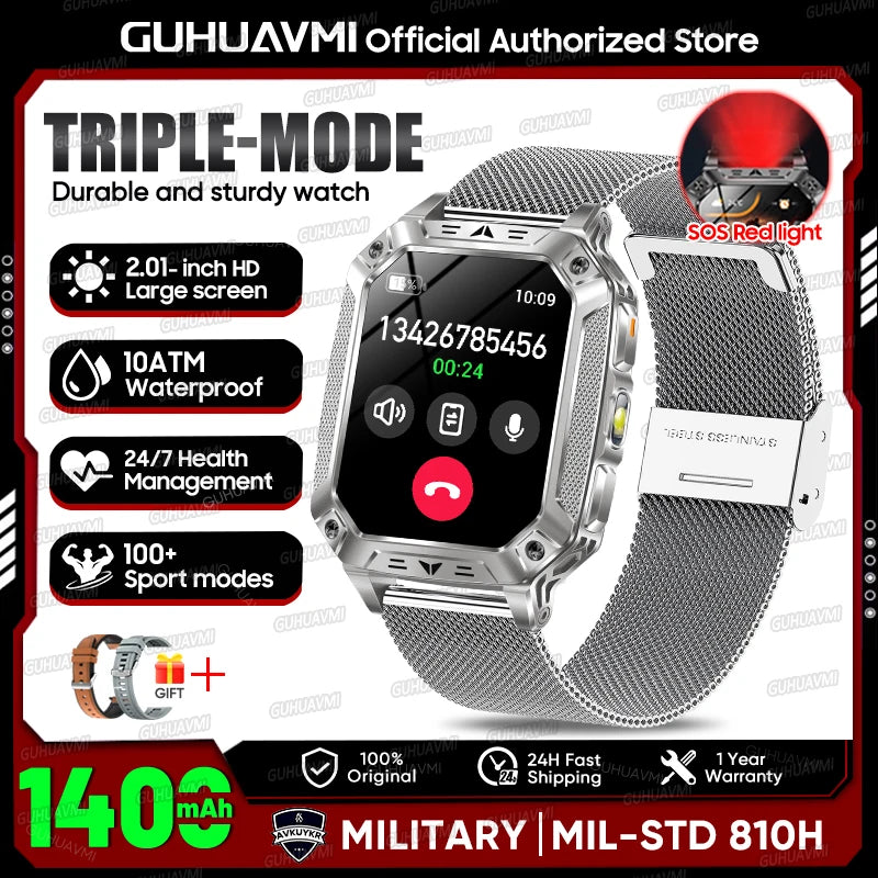 GPS Smart Watch AMOLED 1400mAh Waterproof Fitness Tracker Bluetooth Call