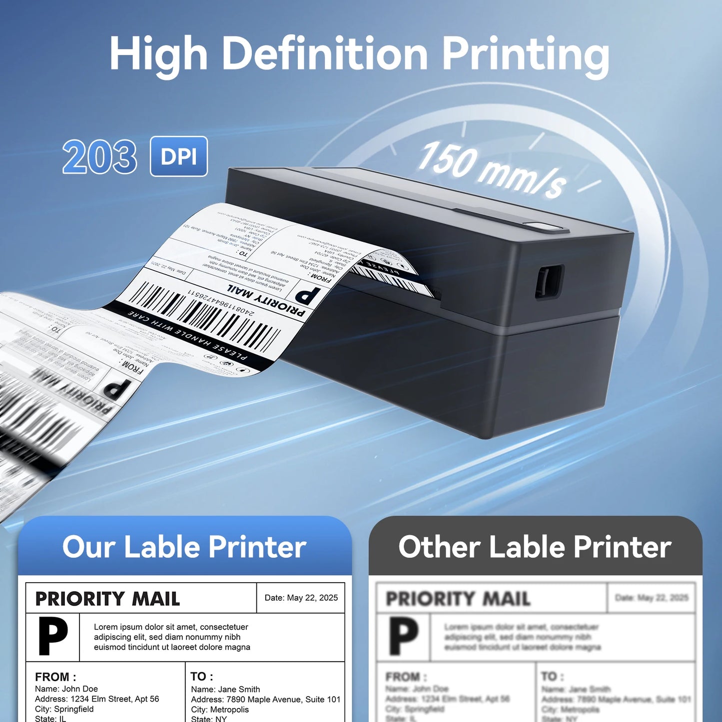 TakeYou Portable Thermal Label Printer 203DPI Bluetooth USB