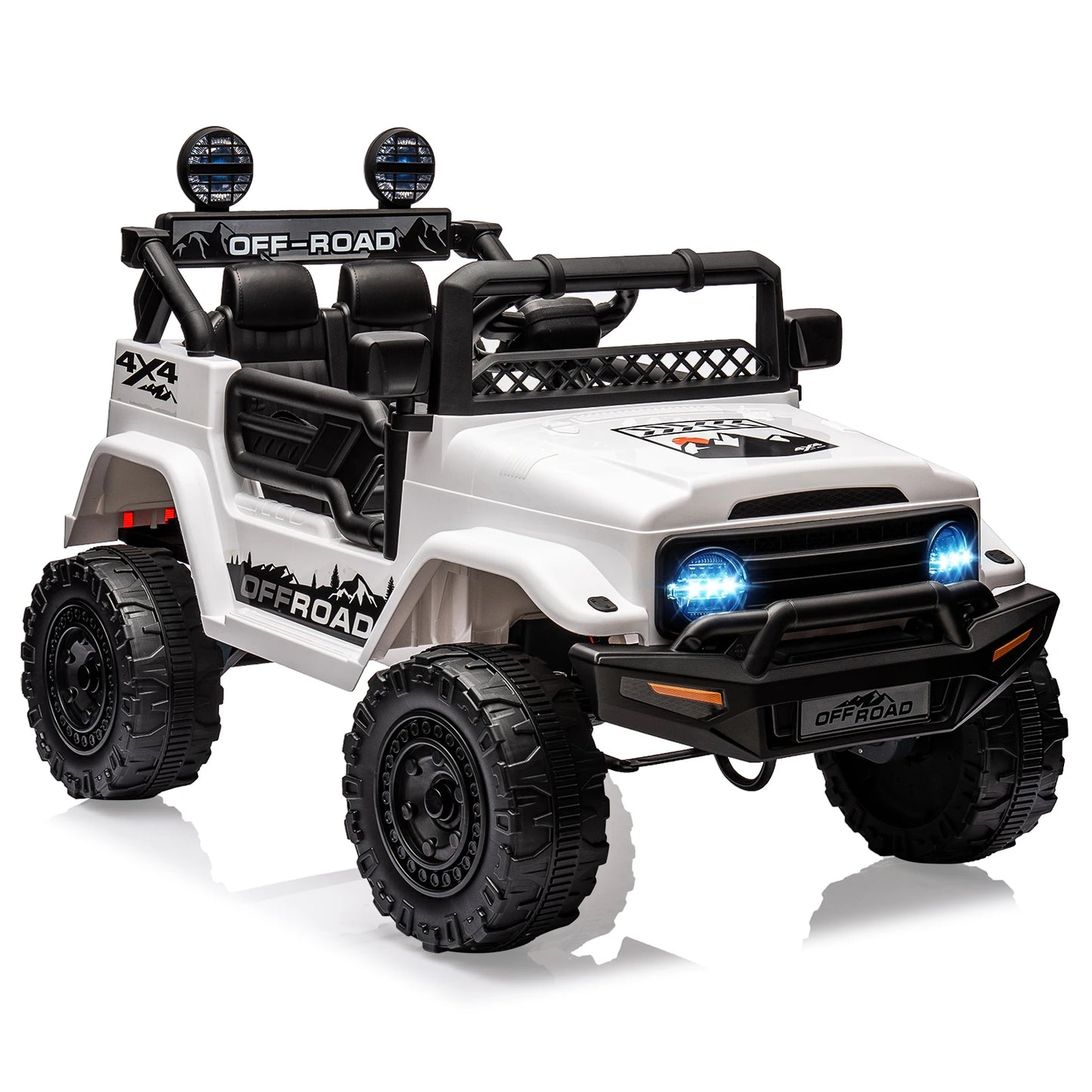 HiMISS 12V Kids Ride On Truck With Remote Control Bluetooth Lights