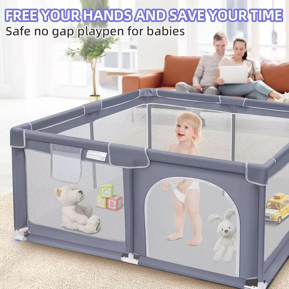 Kids Foldable Baby Playpen Playground Indoor Outdoor Safety Play Yard Portable