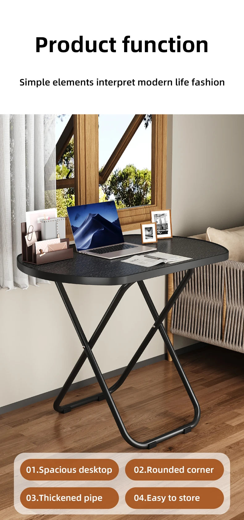 DYJ DAYIKA-S Stable Tray Table No Assembly Folding Bed Tray