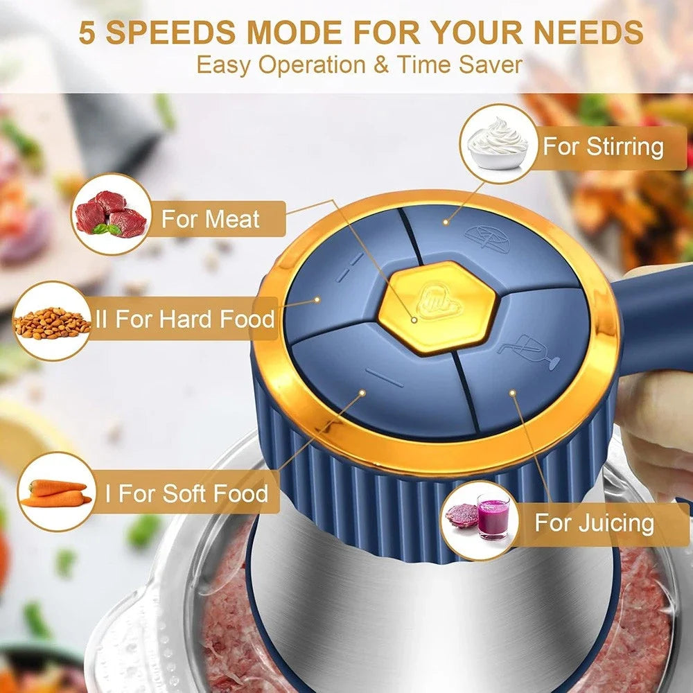 Automatic Meat Grinder Stainless Steel Electric Food Processor