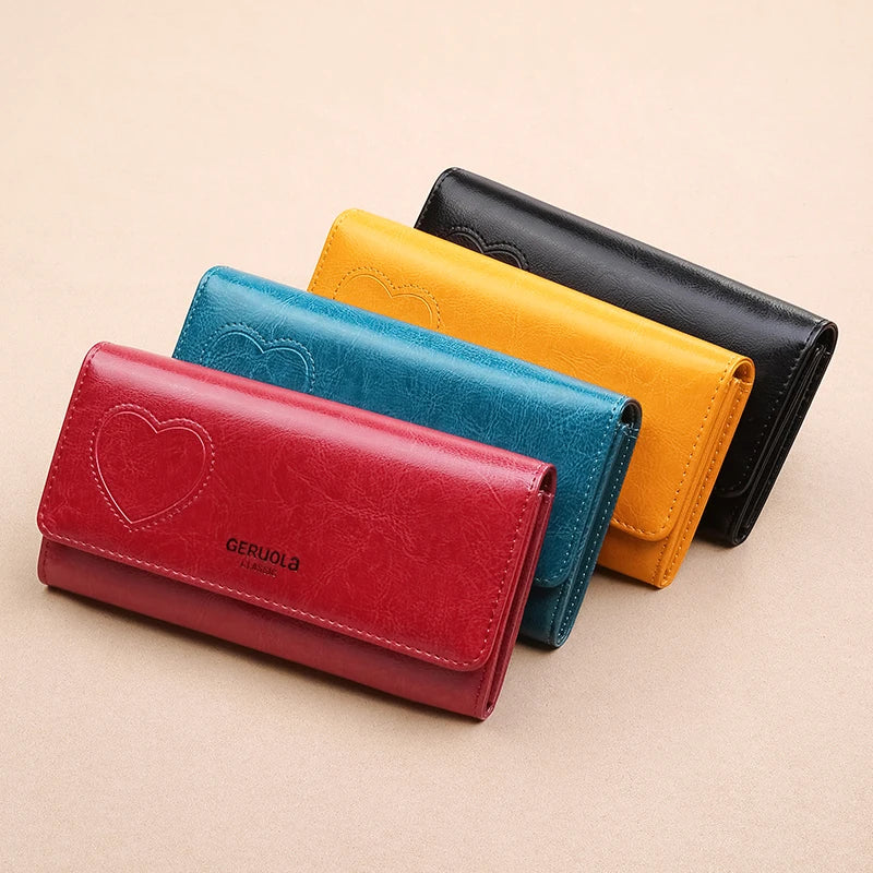 GERUOLA RFID Anti Theft Long Wallet With Demagnetization