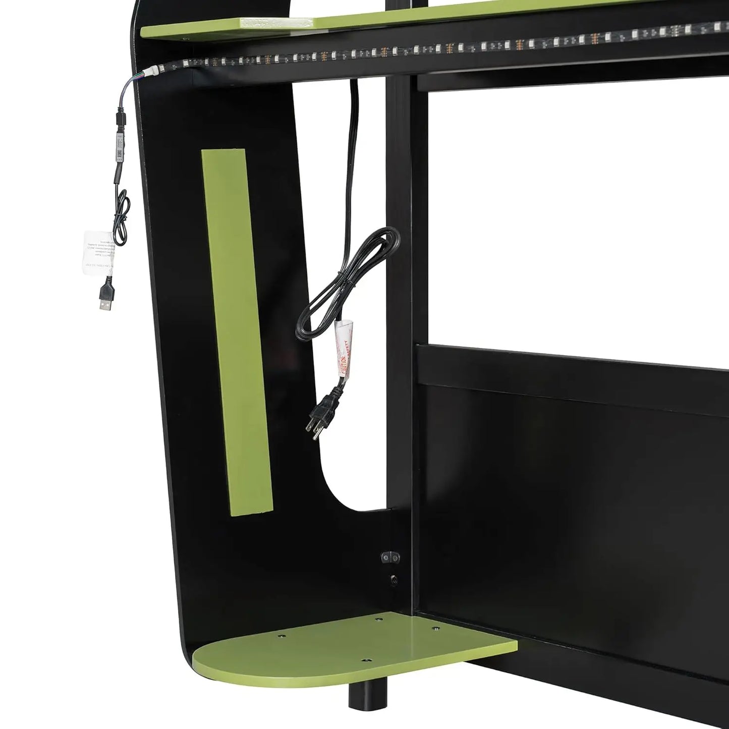 Gaming Bunk Bed With RGB Desk USB Ports And LED Light Strip