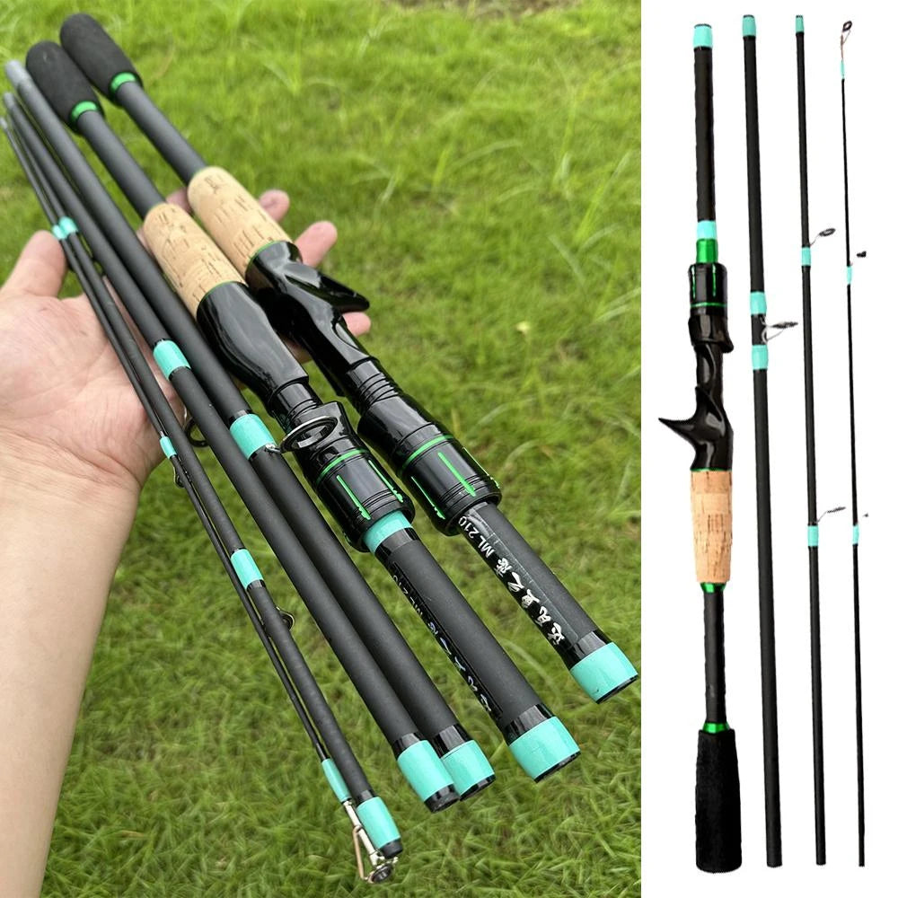 Ultralight Portable Baitcasting Fishing Rod And Reel Set