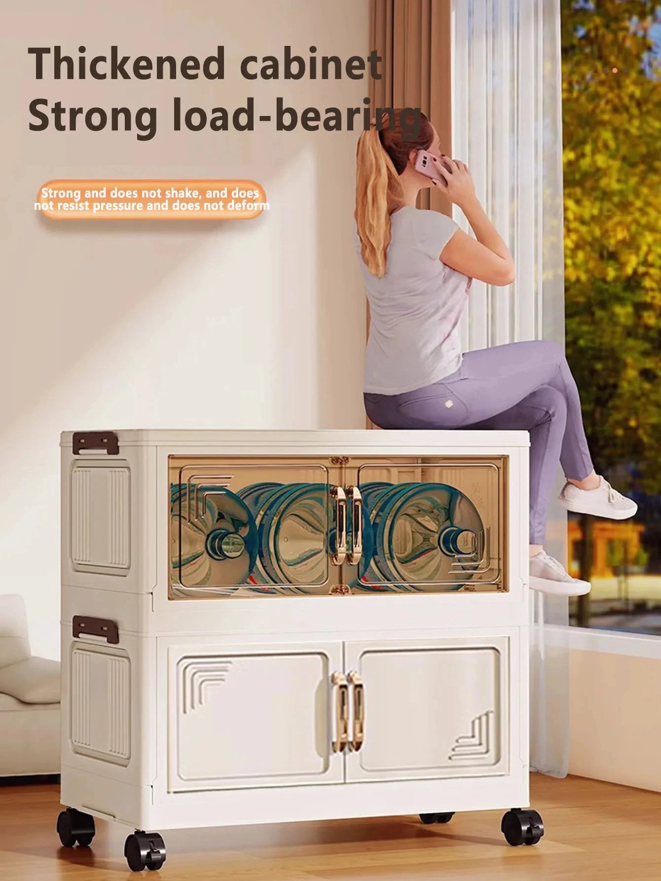 Multifunctional Folding Storage Cabinet Wardrobe Organizer For Home