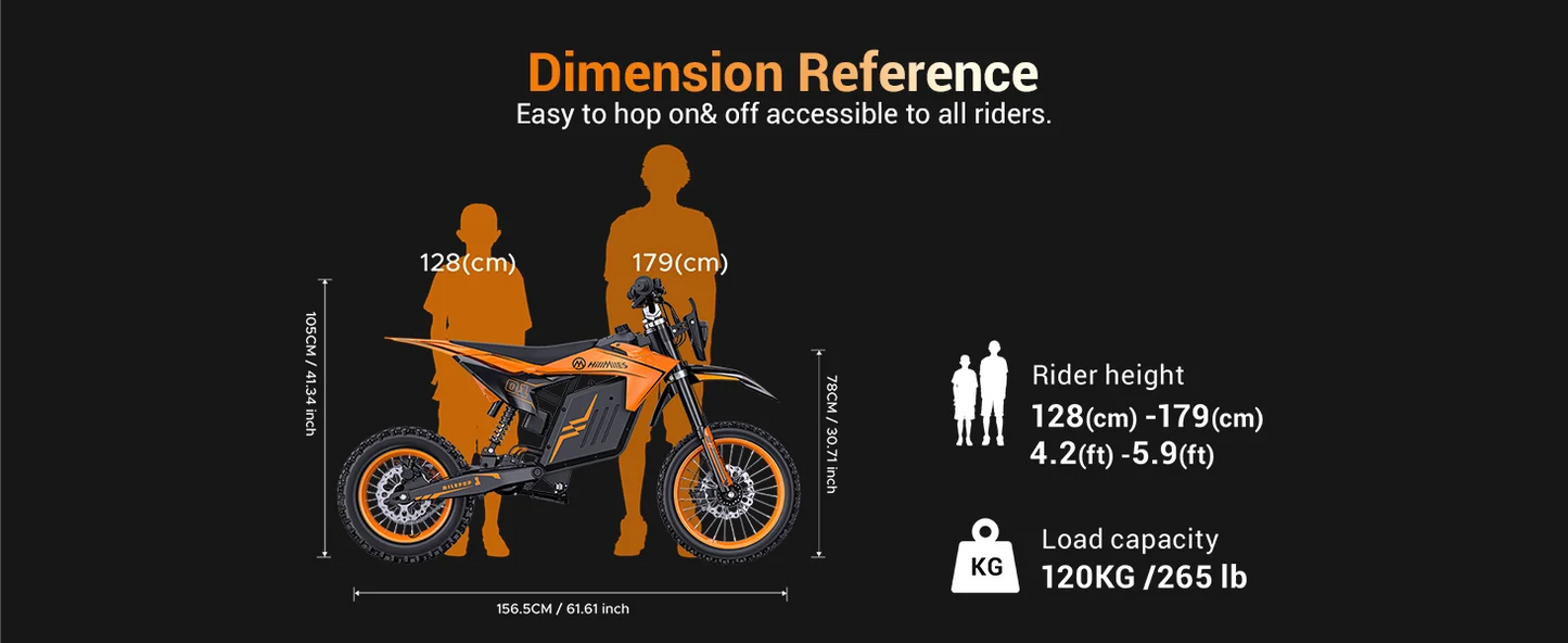Engwe HillMiles MilePop Electric Dirt Bike 2000W With Dual Suspension