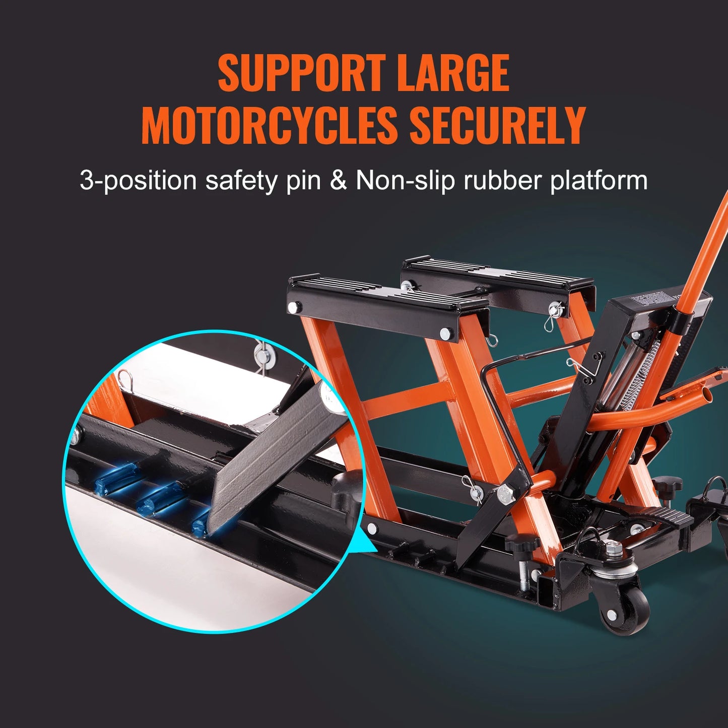 SucceBuy 1500 Lb Steel Hydraulic Motgorcycle Jack Stand For ATV's