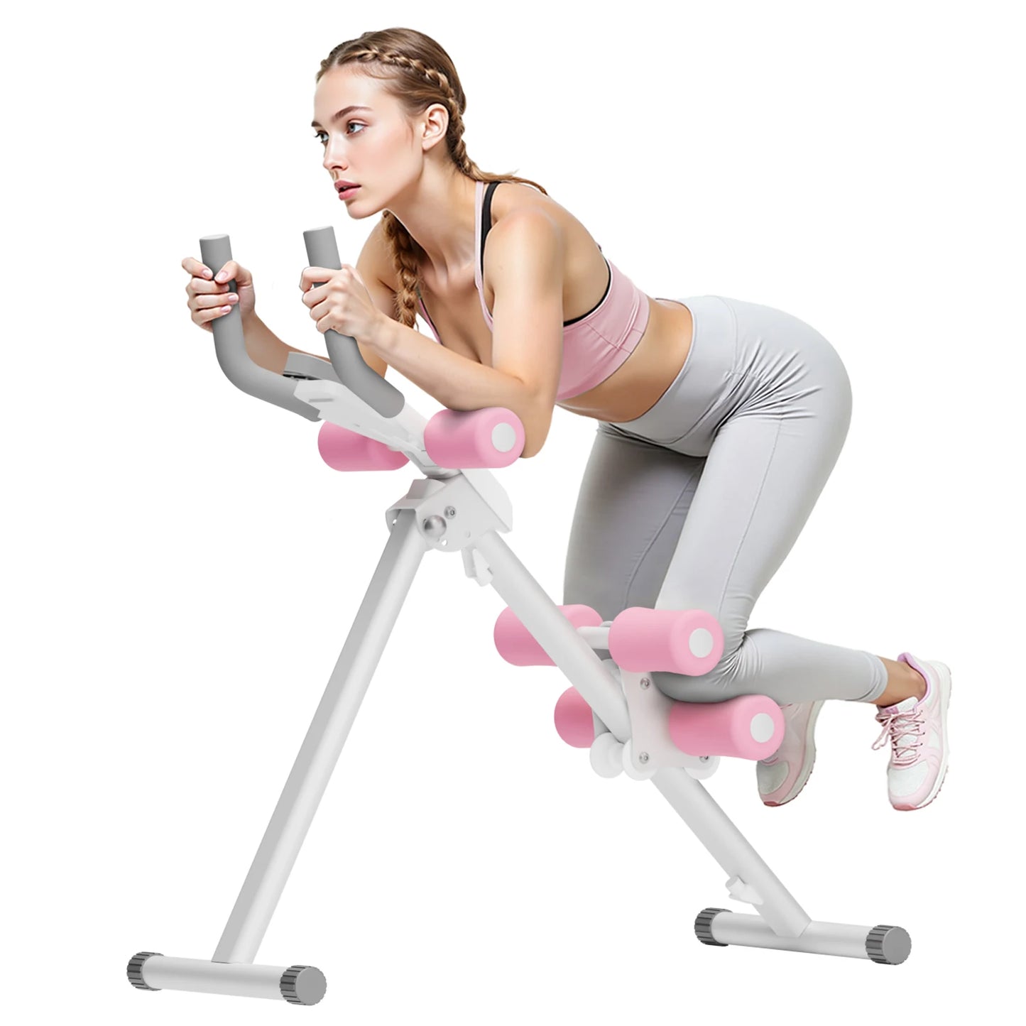 Foldable Ab Machine Core Workout Equipment 4 Level Waist Toner 250 Lb Capacity